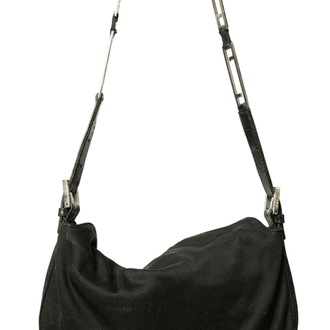 Fendi Black Canvas Shoulder Bag